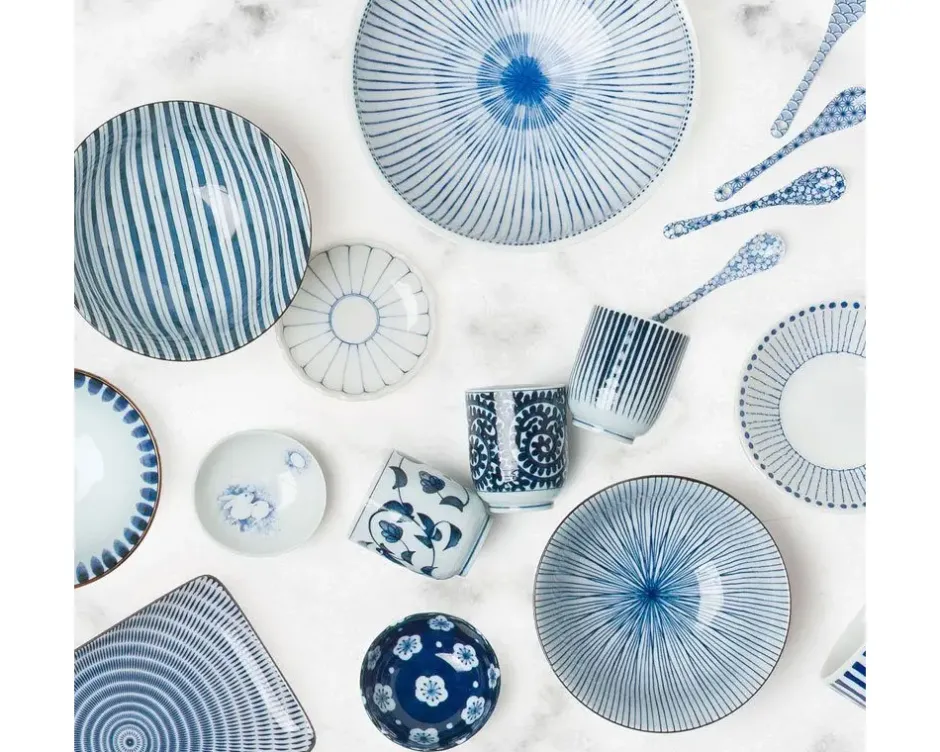 Other Utensils^MIYA Company Blue & White Dessert Spoon Set
