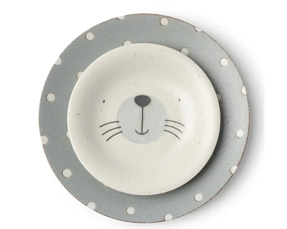 Plates^MIYA Company Mogu Mogu Seal Plate 9.25"