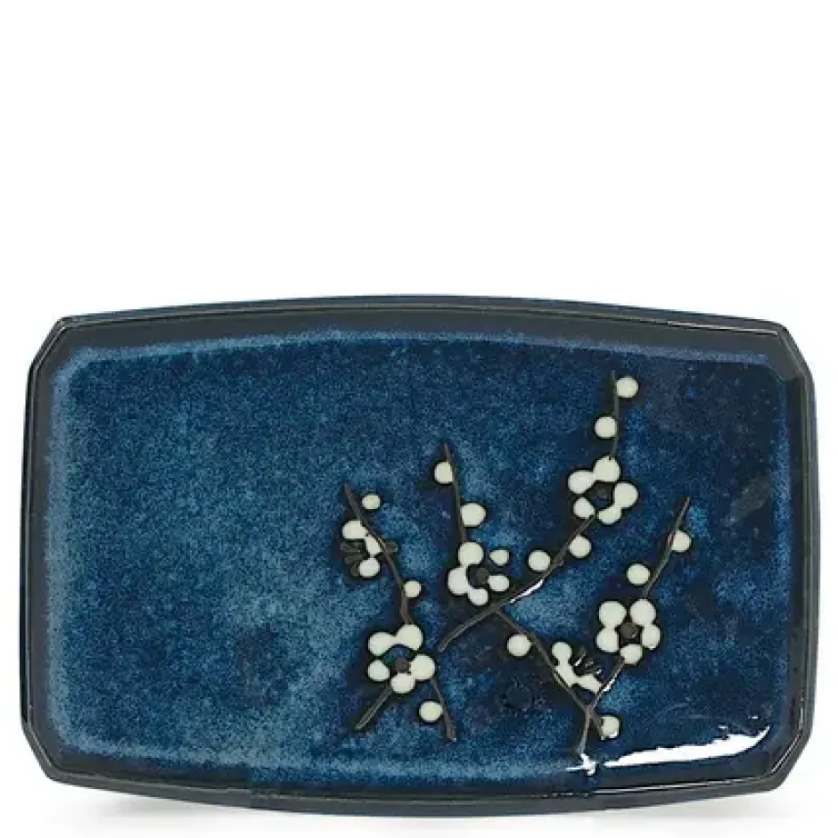 Medium Plates^MIYA Company Namako Blossoms 7.25" X 5" Plate