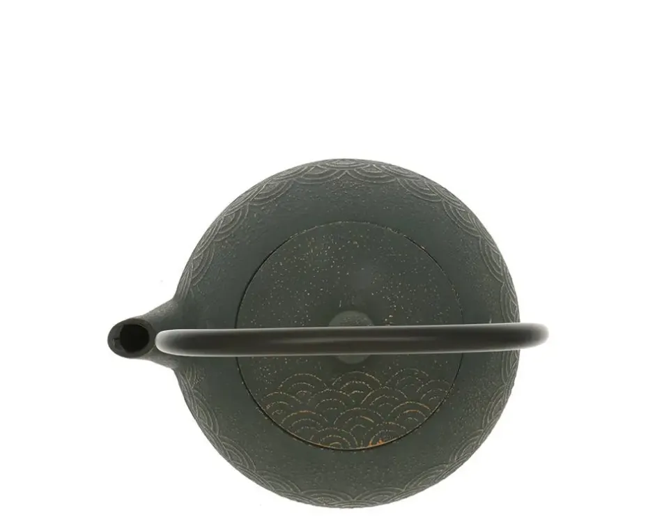 Teapots - Cast Iron^MIYA Company Teapot Cast Iron Bronze Waves